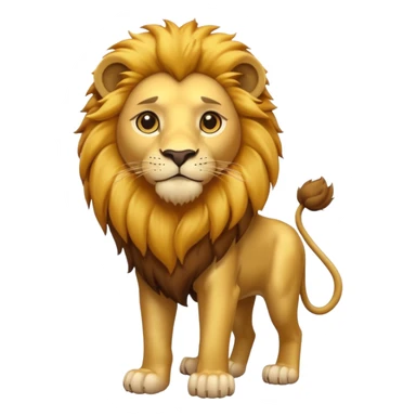 A lion with tall legs and big eyes sticker