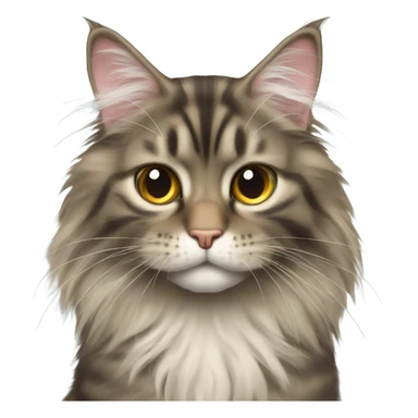 Maine Coon cat shows thumbs down sticker