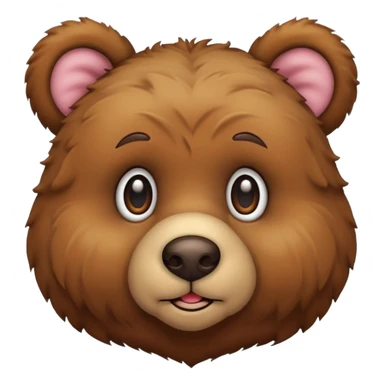 teddy bear with perked ears sticker