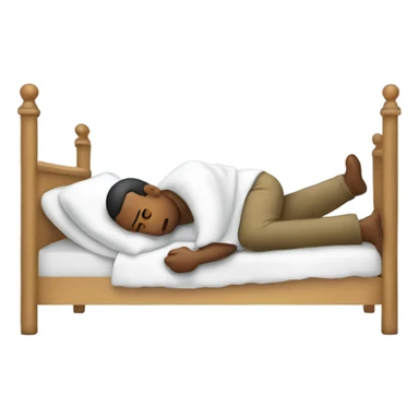 Man sick in bed sticker
