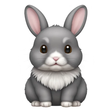 netherland dwarf bunny with gray fur sticker