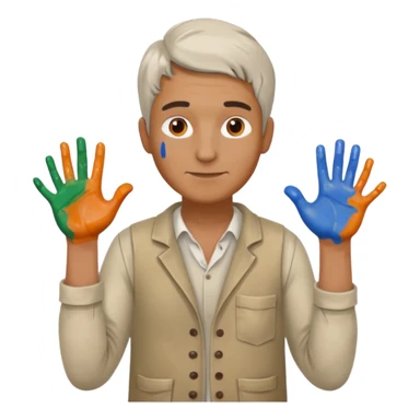 Ceramic Painter man sticker