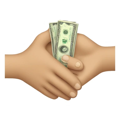 giving money from hand to hand sticker