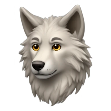 un homme déguisé en furry anthropomorphe de loup qui retire son costume sticker