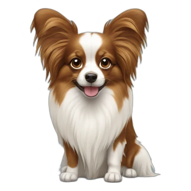 Papillon dog sticker
