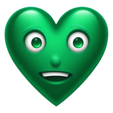 Emerald green iphone heart emoji sticker