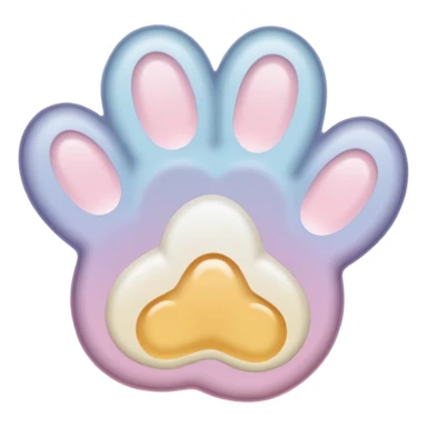 a very light pale pastel #ffbe8c pawprint sticker