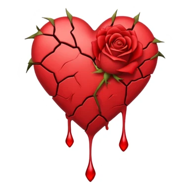 Put The Broken Hearts Emoji And Wilted Rose Emoji Together Between sticker