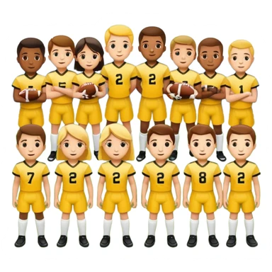 football team mens  kids in yellow dress sticker