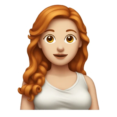 Femme enceinte rousse  sticker