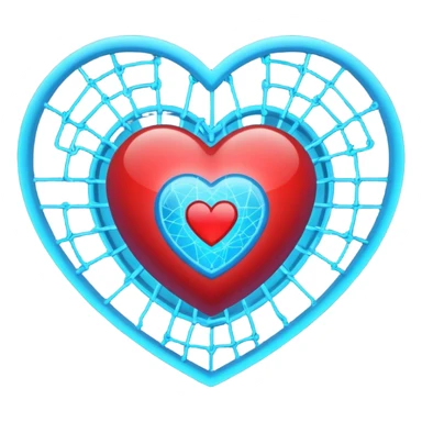 internet security heart sticker