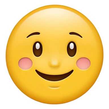 Create a hand drawn flat Smile reaction emoji for a new social media app sticker