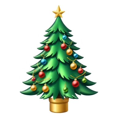 Lit Xmas tree sticker