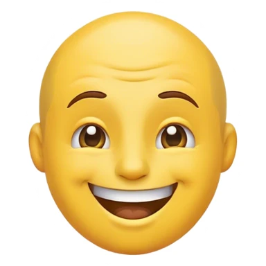 Regular standard yellow round emoji head giving a thumbs up and smiling but with stress wrinkles and a reciding hairline. sticker