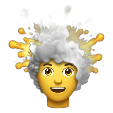 a designer coding and exploding head sticker