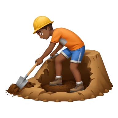 digging a hole to poop in sticker
