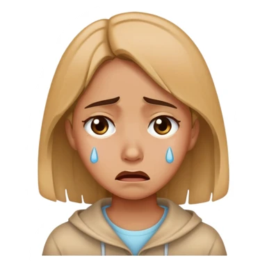 a girl crying because she doesn’t have no father sticker