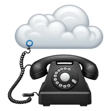 Un téléphone et un nuage, un sigle d'ondes  sticker