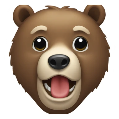 Bear giving a kiss sticker