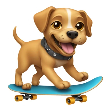 A dog riding a skateboard sticker