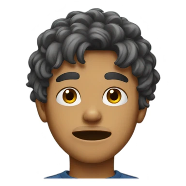 bold boy with nosebleed  sticker