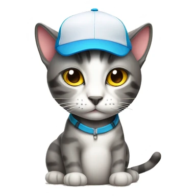  CAT WITH A CAP with a human body wear summer clothes sticker
