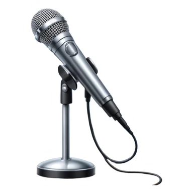 stage spotlight shining on a microphone sticker