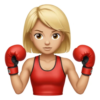 blonde female boxer sticker