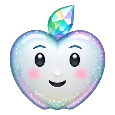 white glory glitter sticker