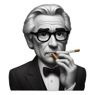 Martin Scorsese smoking a cigarette  sticker