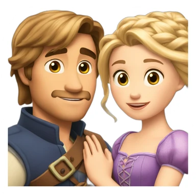 Rapunzel and flynn sticker