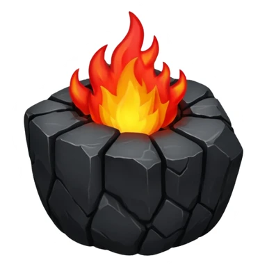 single burning coal sticker