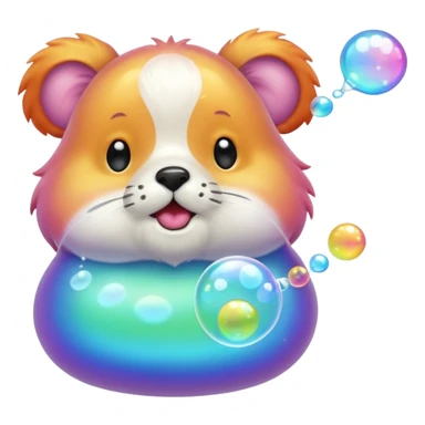 animale blowing bubbles sticker