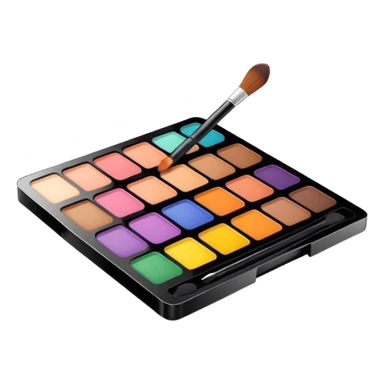 makeup palette with a usage progress bar sticker