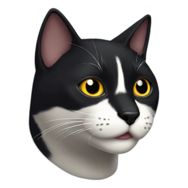 jiji the black cat with a white mustache sticker