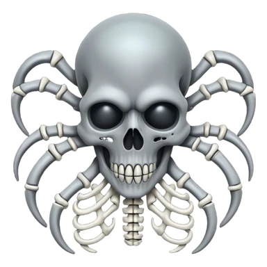 organic wires and bones fused together, undead, Giger-esque sticker