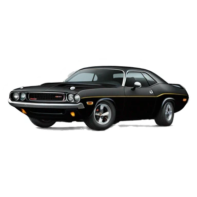 black dodge challenger 1969 sticker
