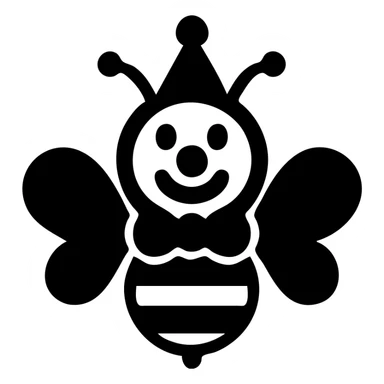 A clown bee sticker
