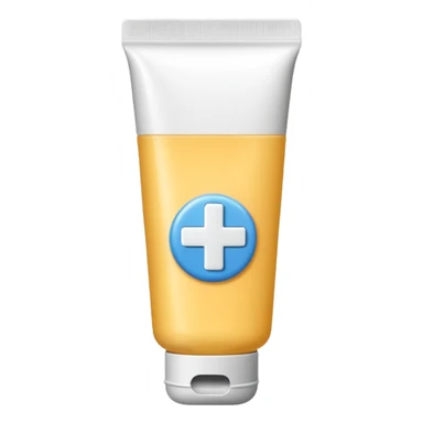 cream medicine in a medicine tube sticker