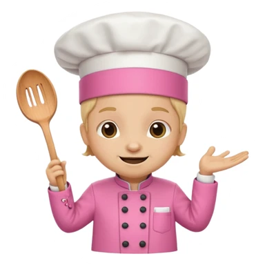 animal with pink chef costume sticker