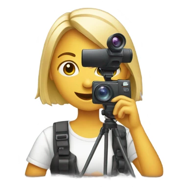 girl with a video camera sticker