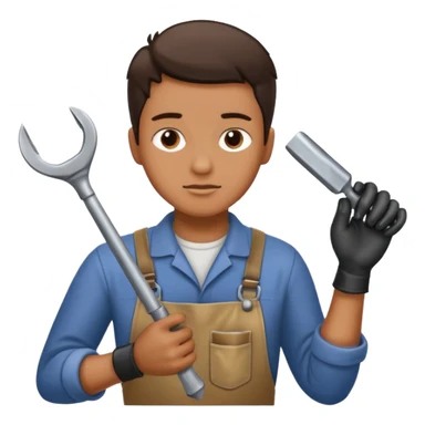 person Repairing a tool sticker