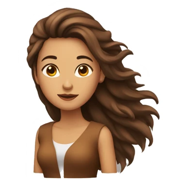 Una mujer enfadada con pelo marron  sticker