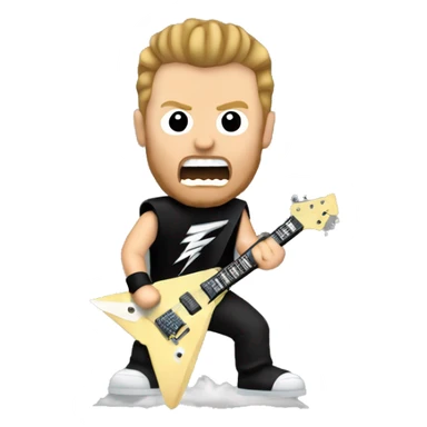 James Hetfield shredding a flying V sticker