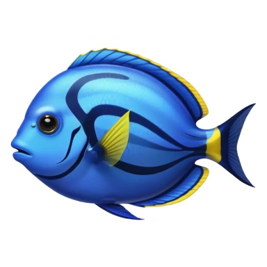 blue tang fish with an aquarium sticker