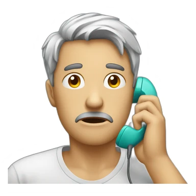 person on phone upset sticker