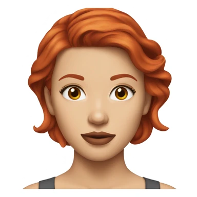 Scarlett Johansson red hair  sticker