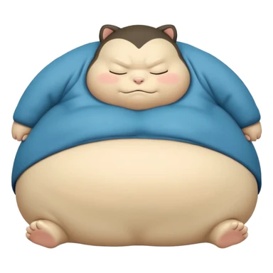 Sleeping snorlax pokemon not realistoc 2d emoji sticker