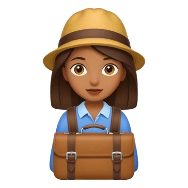 brown girl traveling sticker