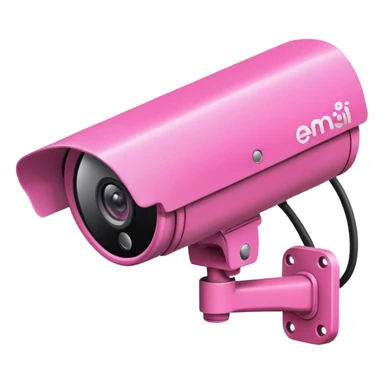 Security Camera pink with graffity sticker